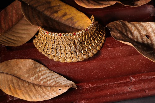D.A.R handcrafted antique gold filigree choker — Coimbatore heritage maison since 1931