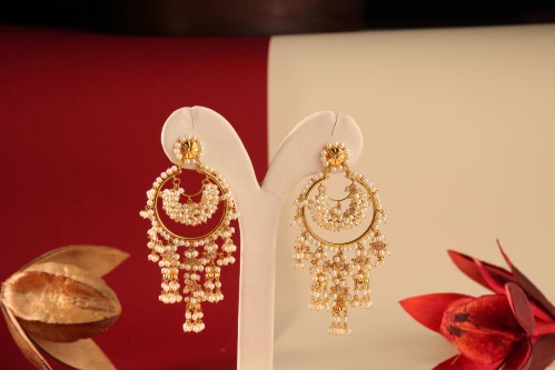 D.A.R lightweight gold daily wear earrings